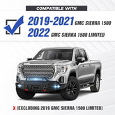 Heavy Duty Front Truck Bumpers for 2019-2021 GMC Sierra 1500 & 2022 GMC Sierra 1500 Limited with Winch Plate | Yzona